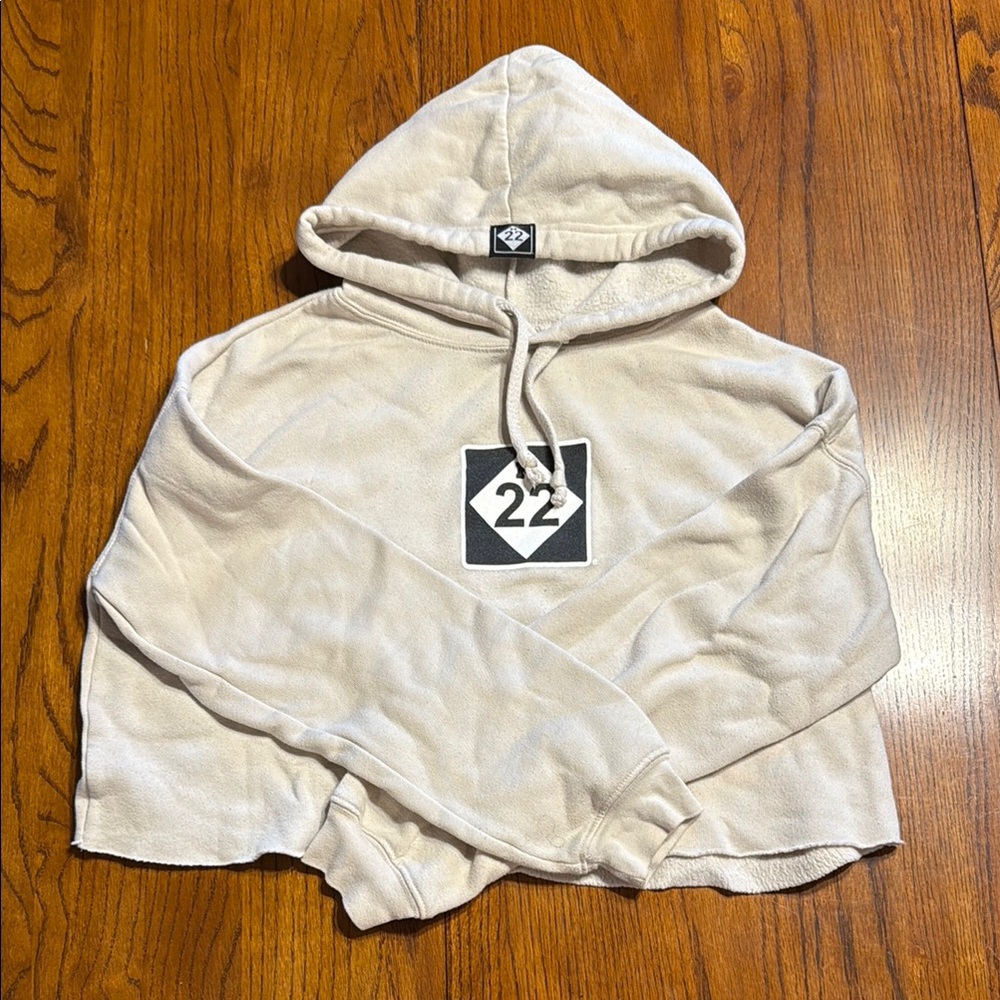 M22 Cream Hoodie with Logo